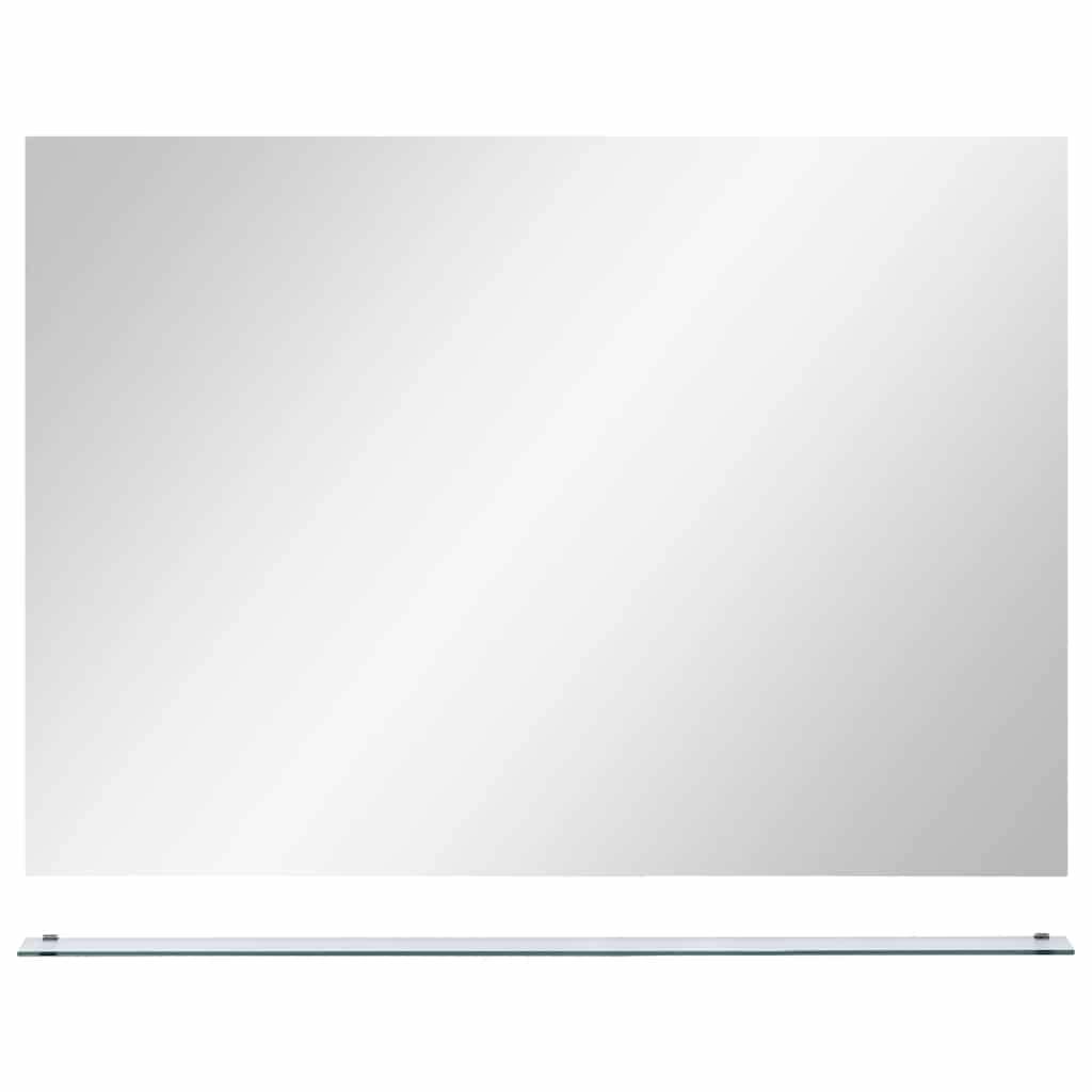 vidaXL Wandspiegel mit Regal 80×60 cm Hartglas