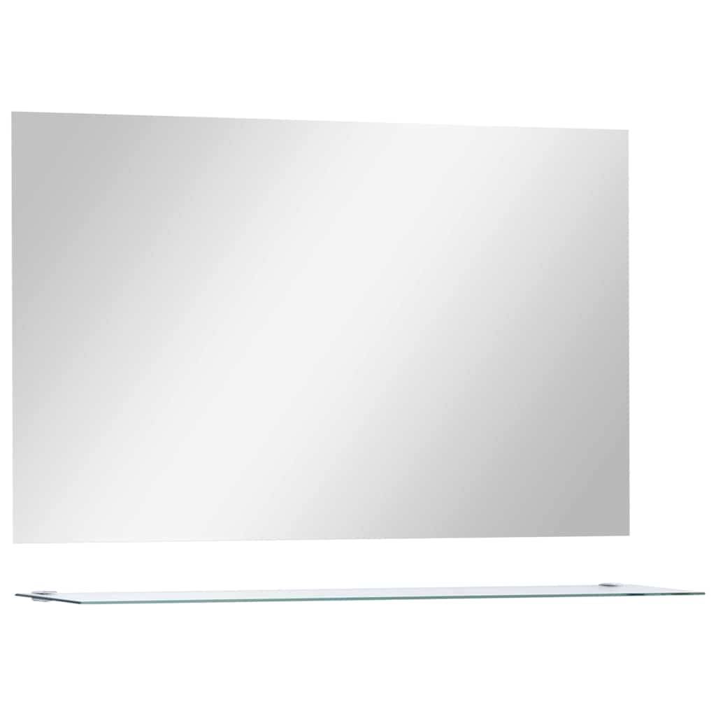 vidaXL Wandspiegel mit Regal 100×60 cm Hartglas
