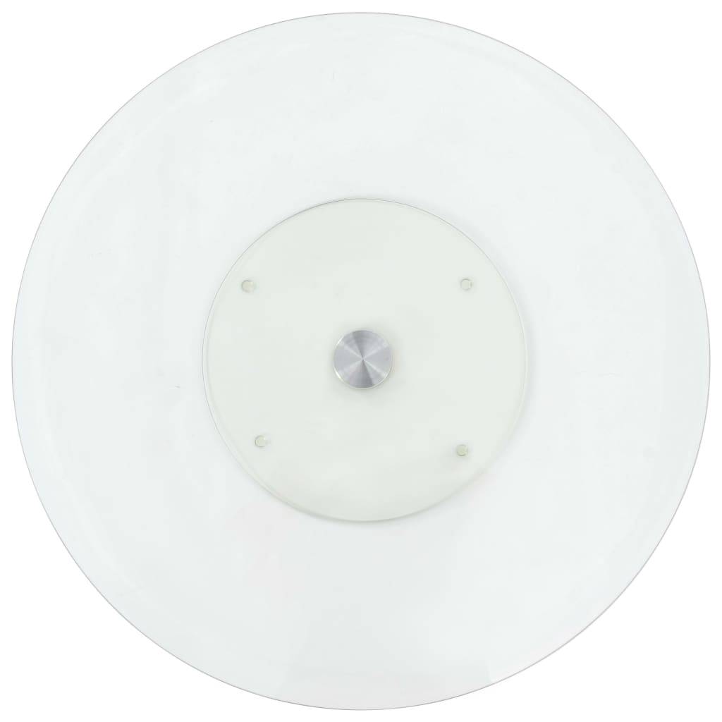 vidaXL Servierplatte Drehbar Transparent 60 cm Hartglas