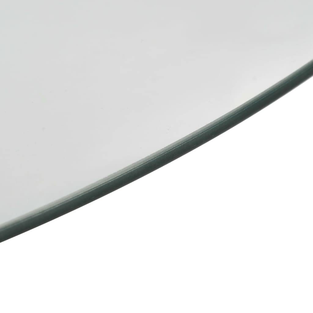 vidaXL Servierplatte Drehbar Transparent 60 cm Hartglas