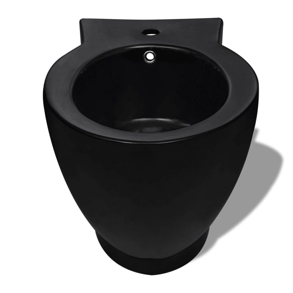 vidaXL Keramik-WC & Bidet-Set Schwarz