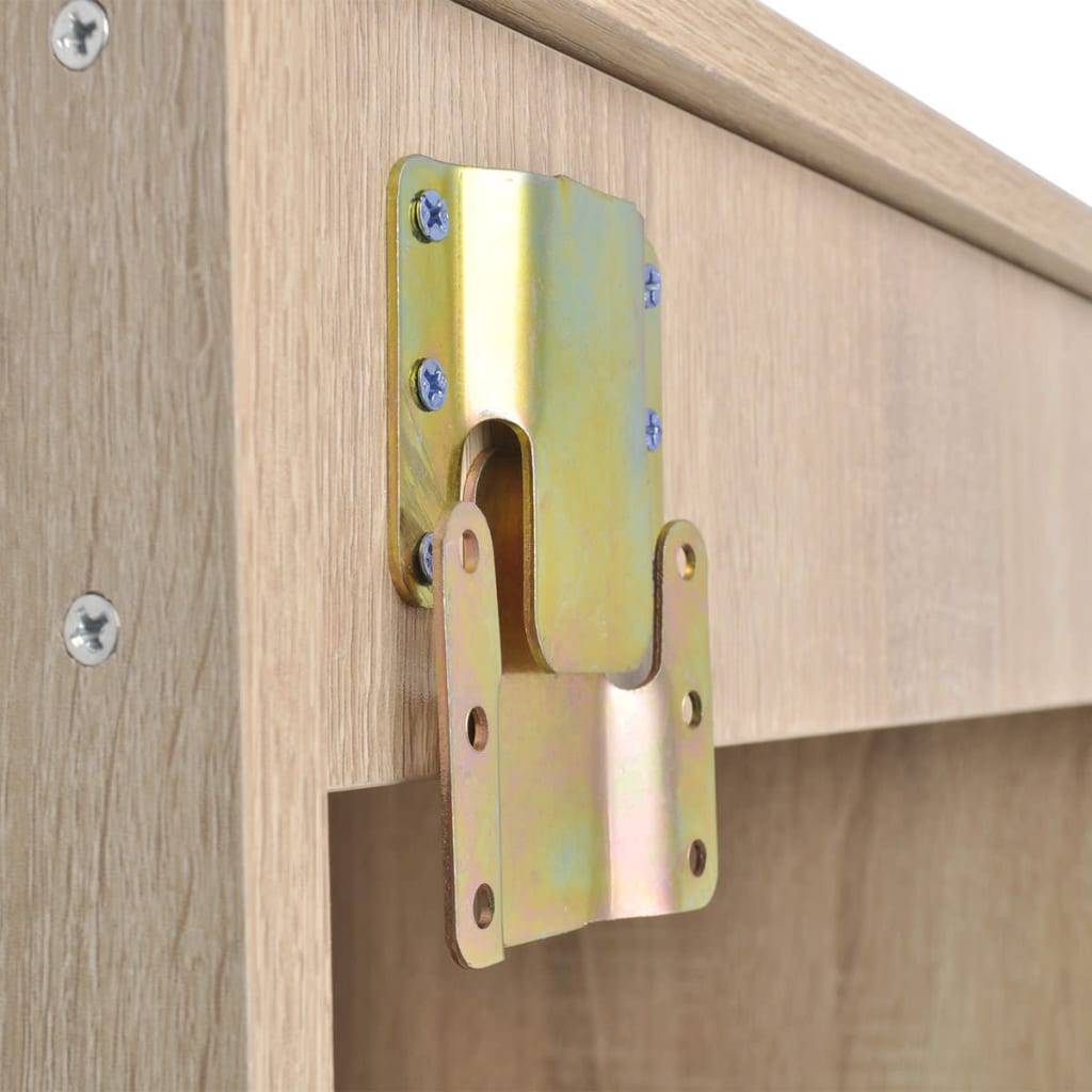 vidaXL 8-tlg. Badmöbel und Waschbecken Set Beige