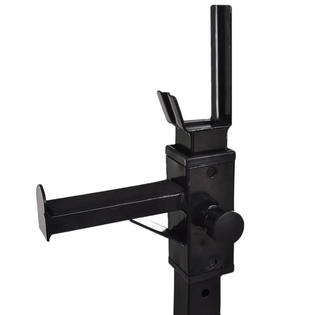 vidaXL Kniebeugen-/Langhantelständer mit Hantel-Set 60,5 kg