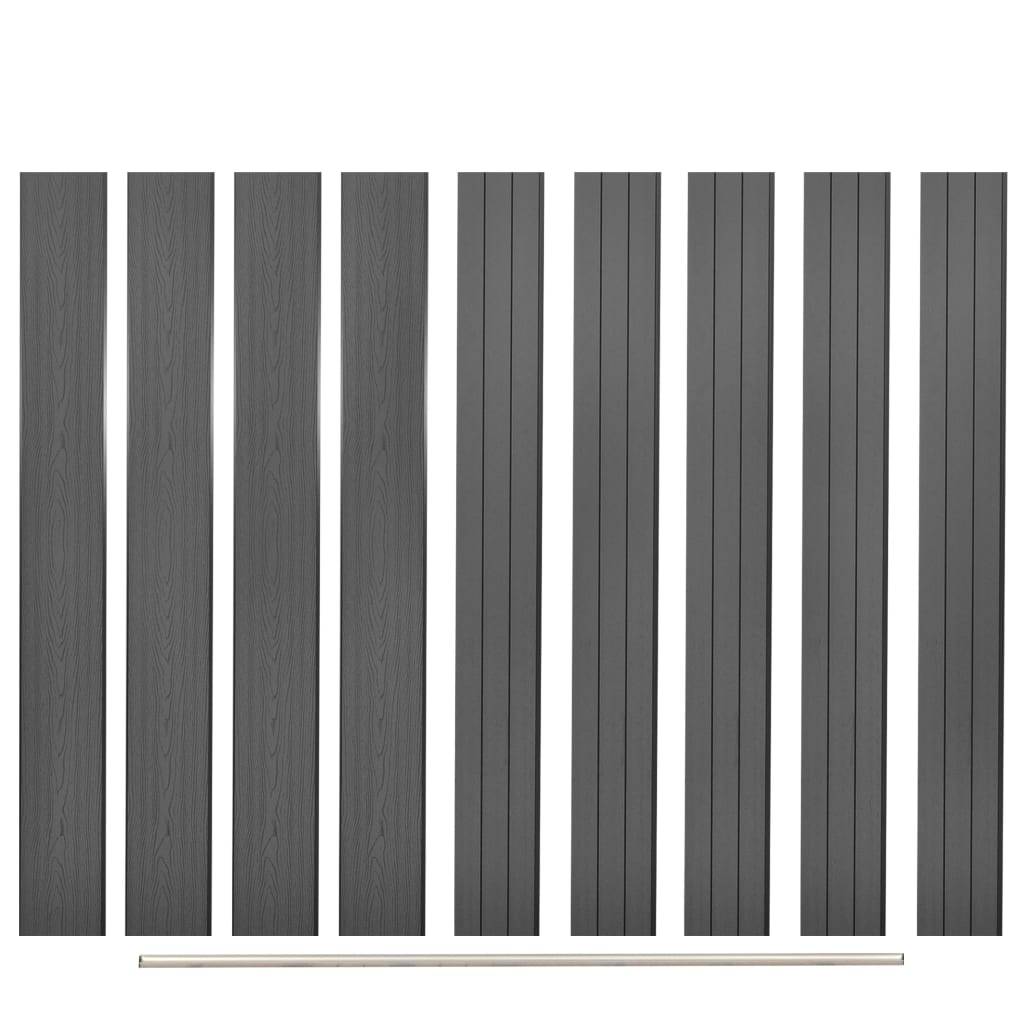 vidaXL Ersatz-Zaunbretter 9 Stk. WPC 170 cm Grau