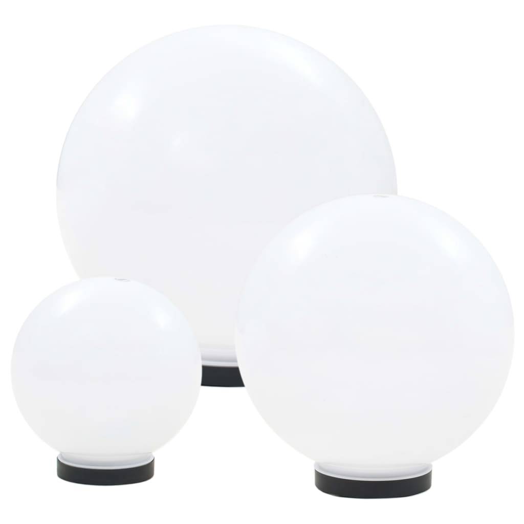 vidaXL 6 Stk. LED-Gartenleuchten-Set Kugelförmig 20/30/40 cm PMMA