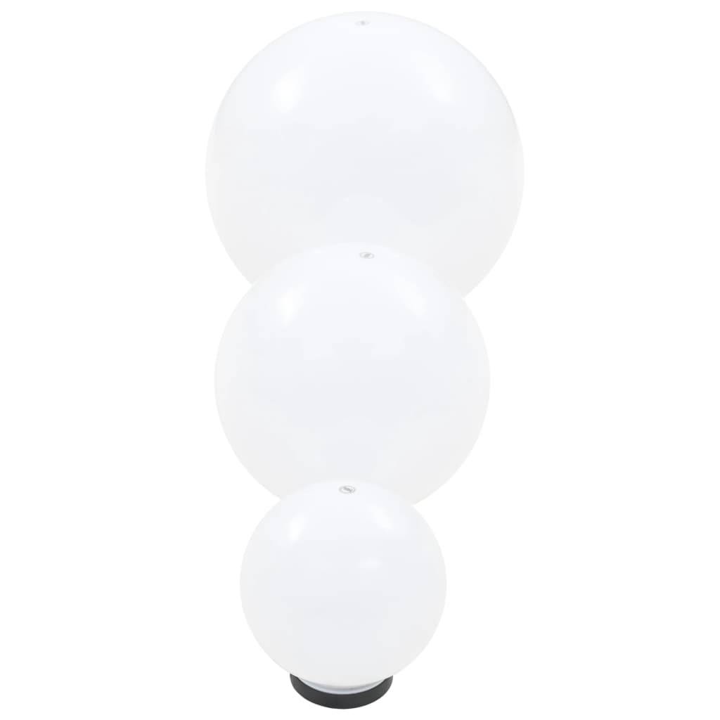 vidaXL 6 Stk. LED-Gartenleuchten-Set Kugelförmig 20/30/40 cm PMMA