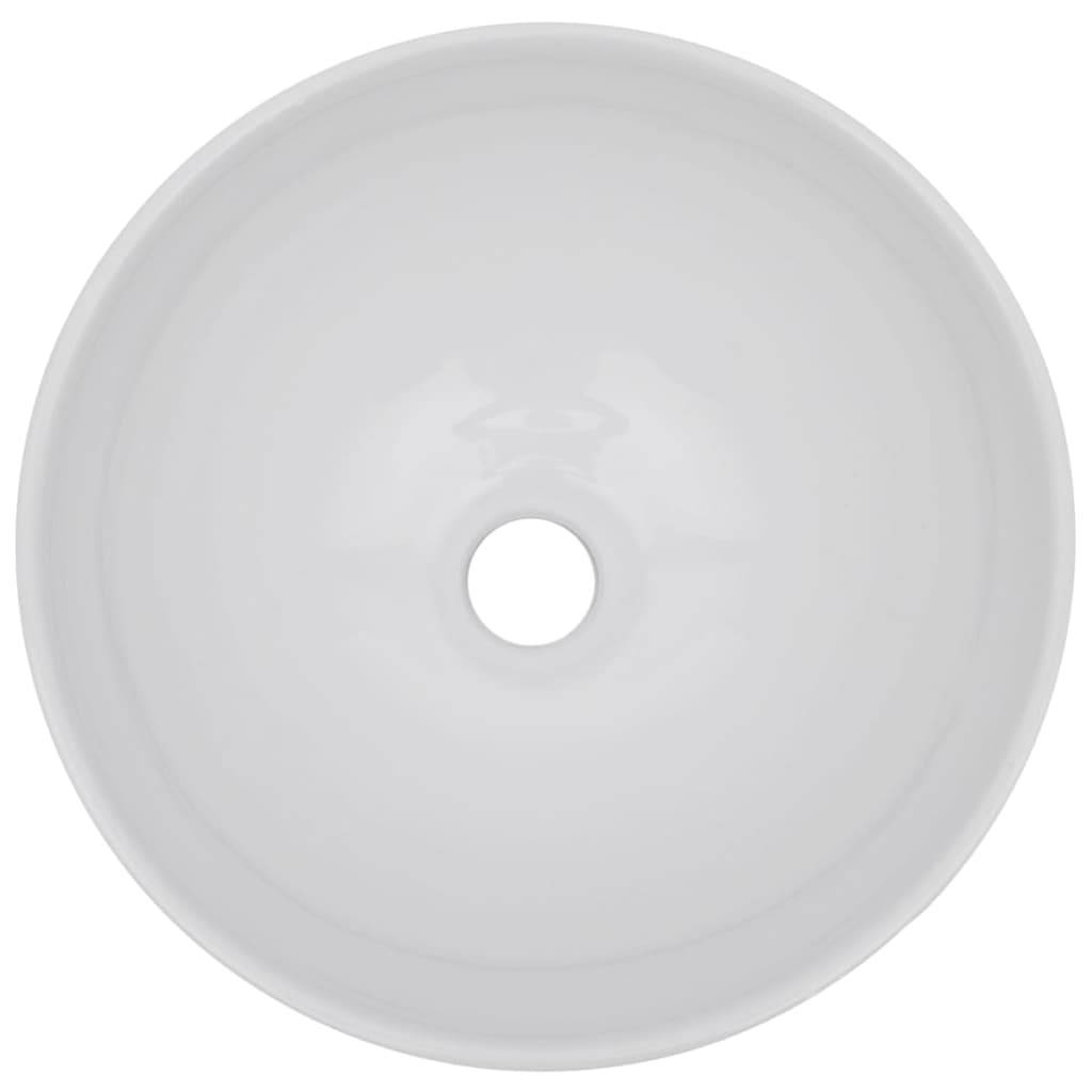 vidaXL 2-tlg. Badmöbel-Set Keramik Weiß