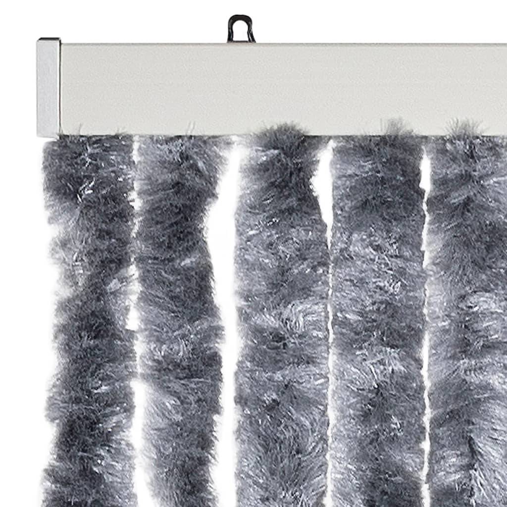 vidaXL Insektenschutz-Vorhang Silbern 90x220 cm Chenille