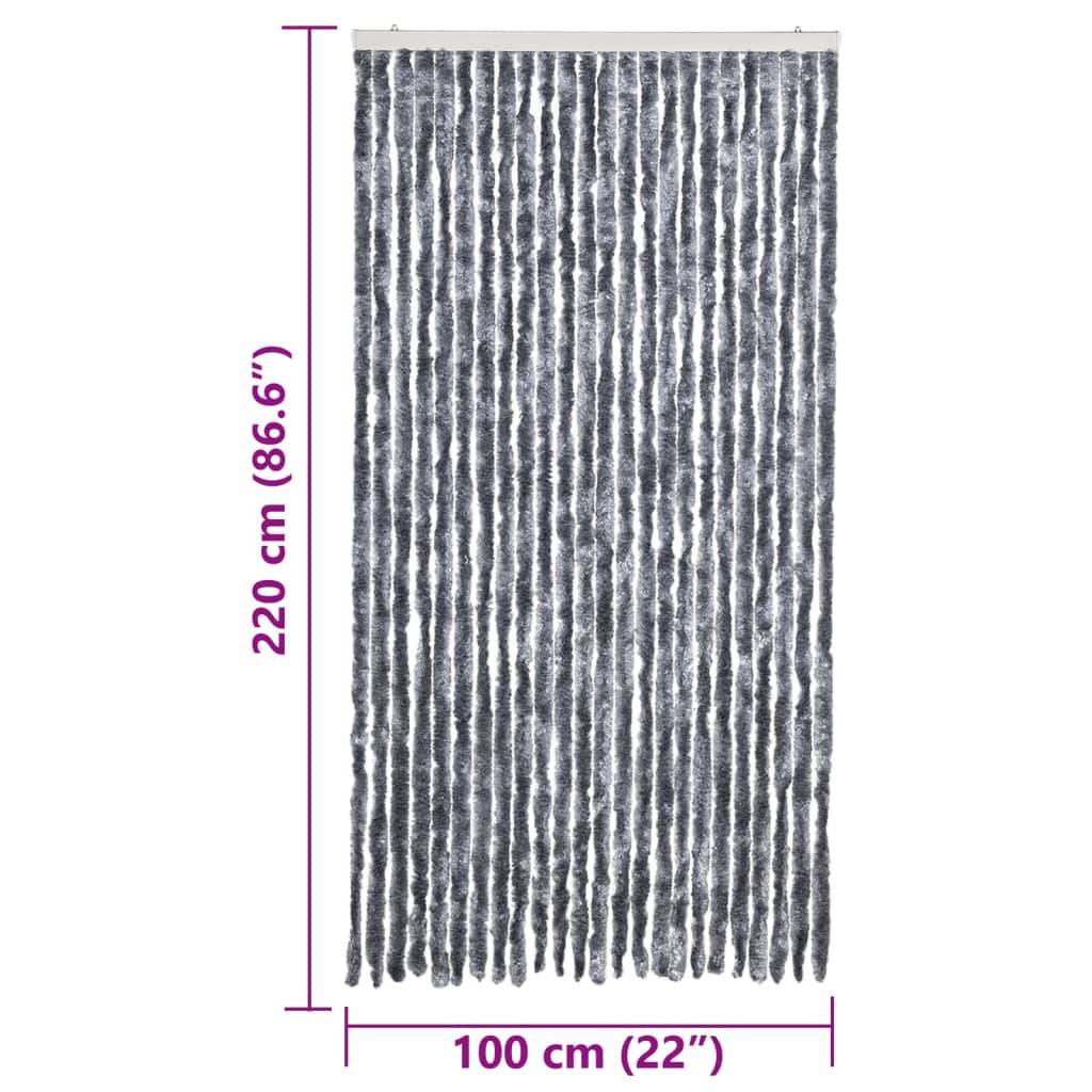 vidaXL Insektenschutz-Vorhang Silbern 100x220 cm Chenille