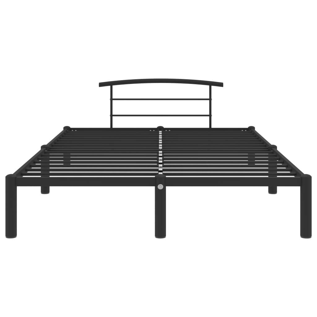 vidaXL Bettgestell Schwarz Metall 120x200 cm