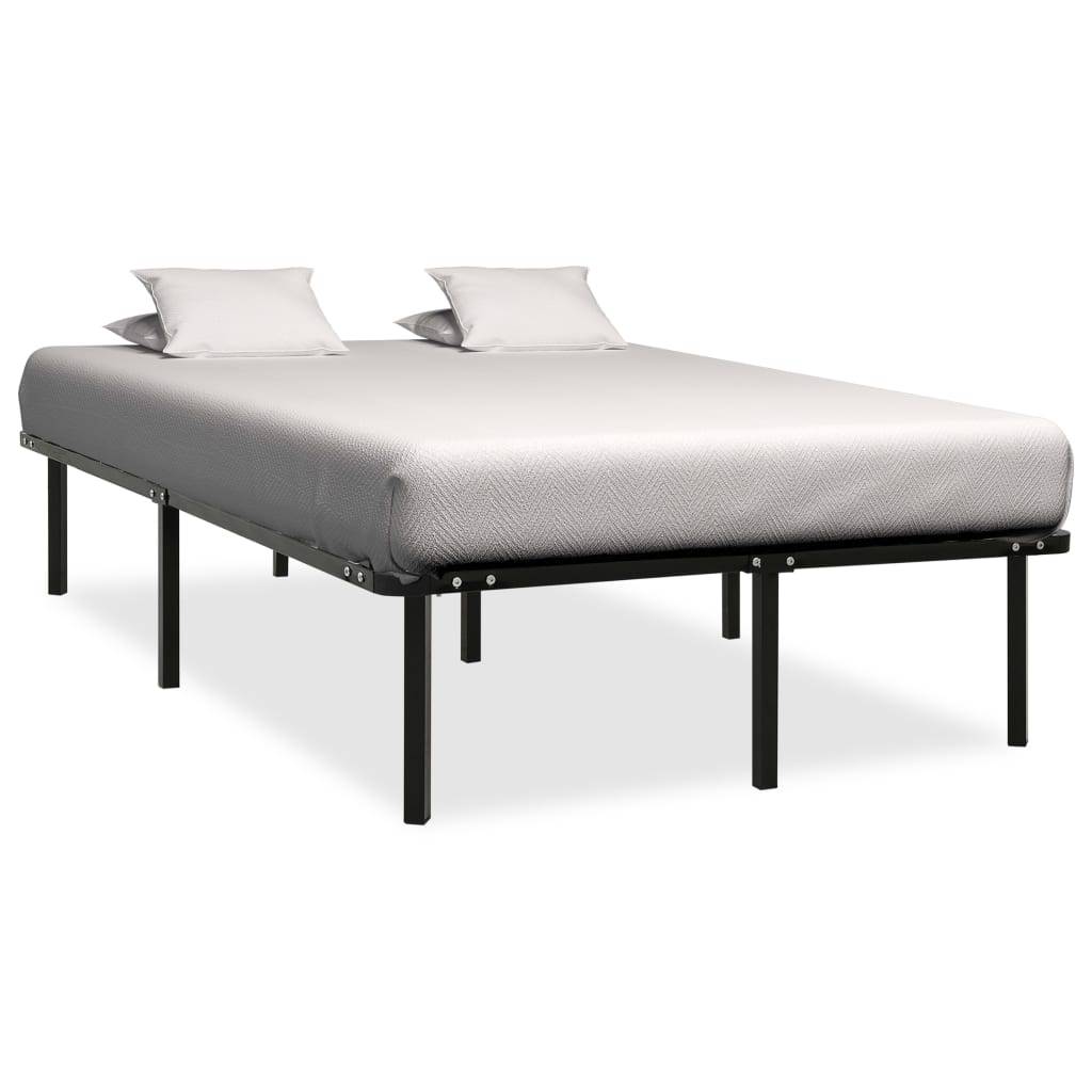 vidaXL Bettgestell Schwarz Metall 180×200 cm