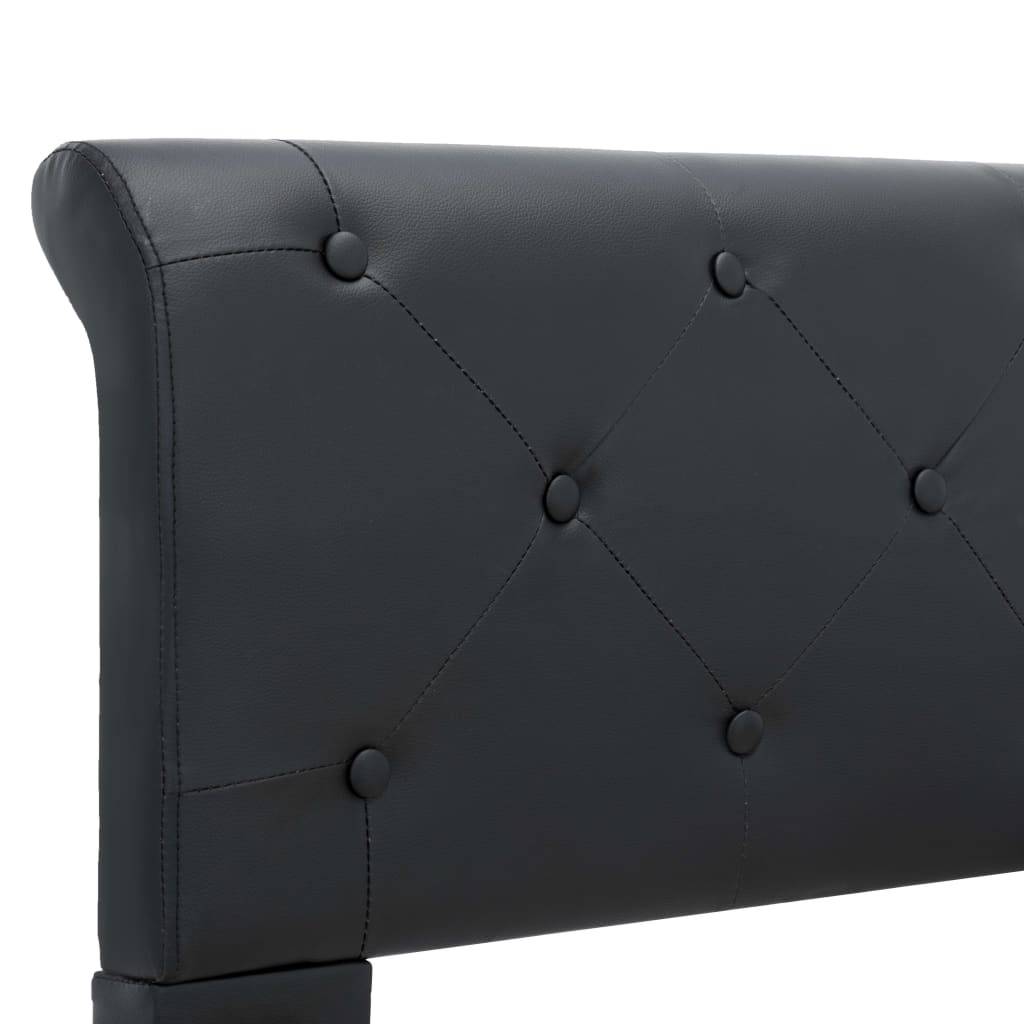 vidaXL Bettgestell Schwarz Kunstleder 120 x 200 cm