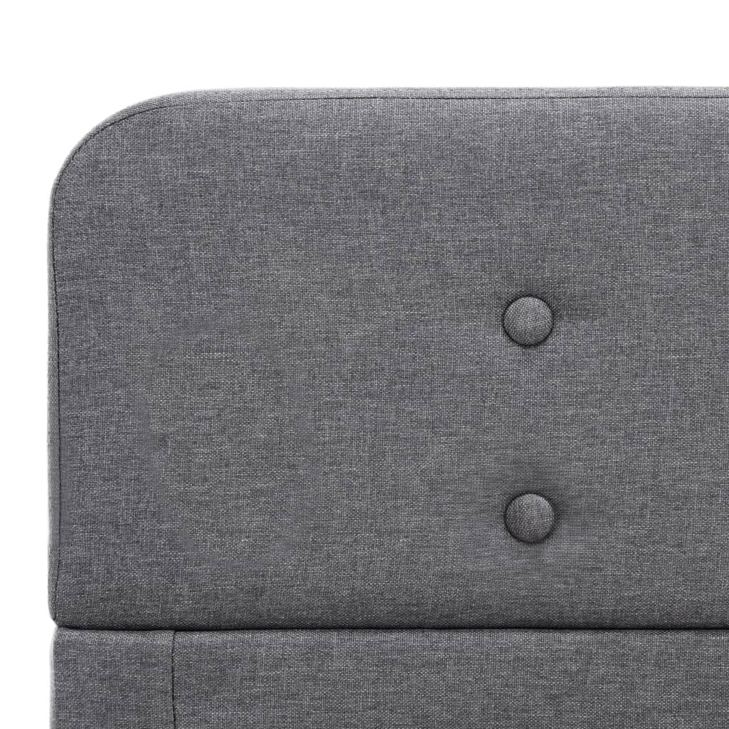 vidaXL Bettgestell Hellgrau Stoff 180×200 cm