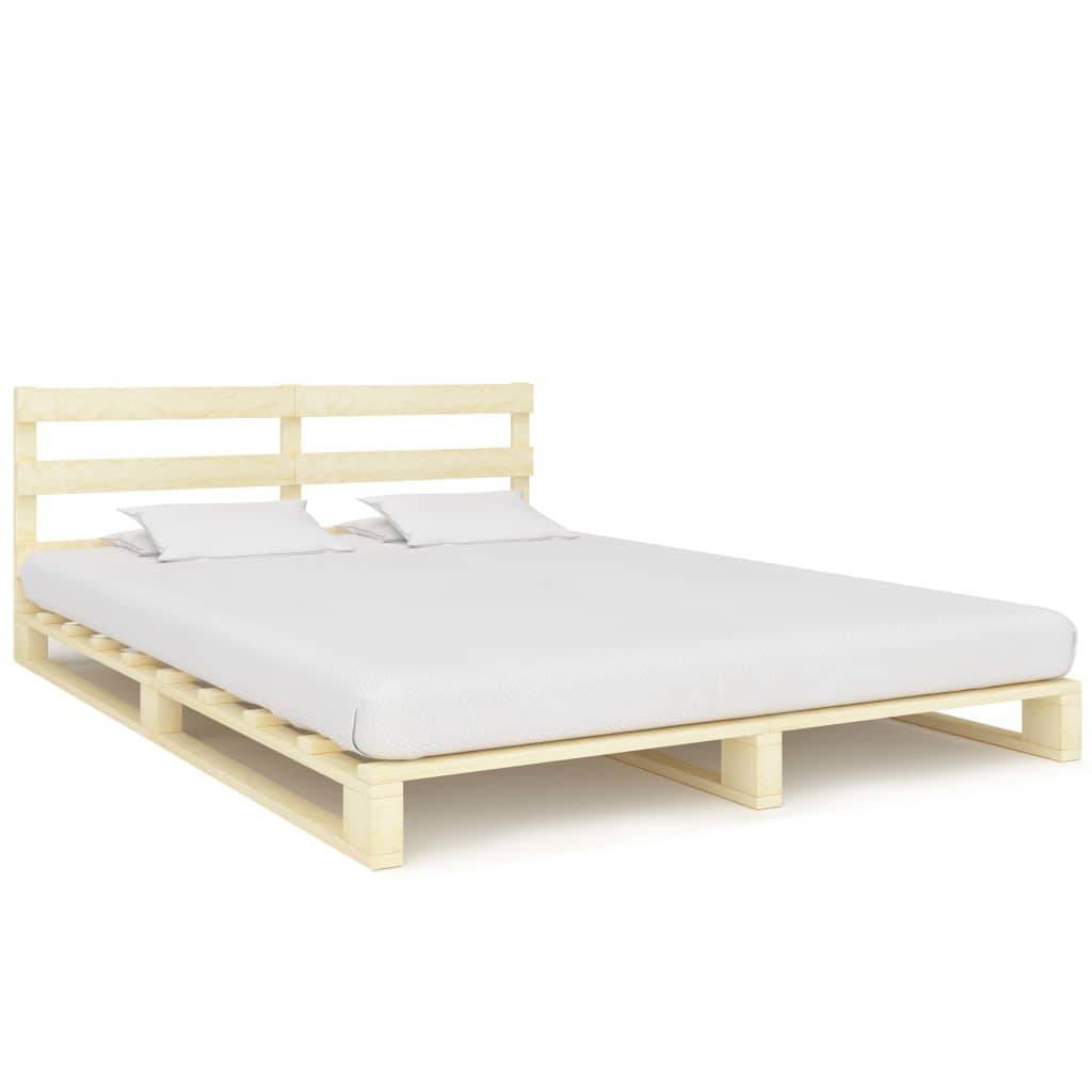vidaXL Palettenbett Massivholz Kiefer 140×200 cm
