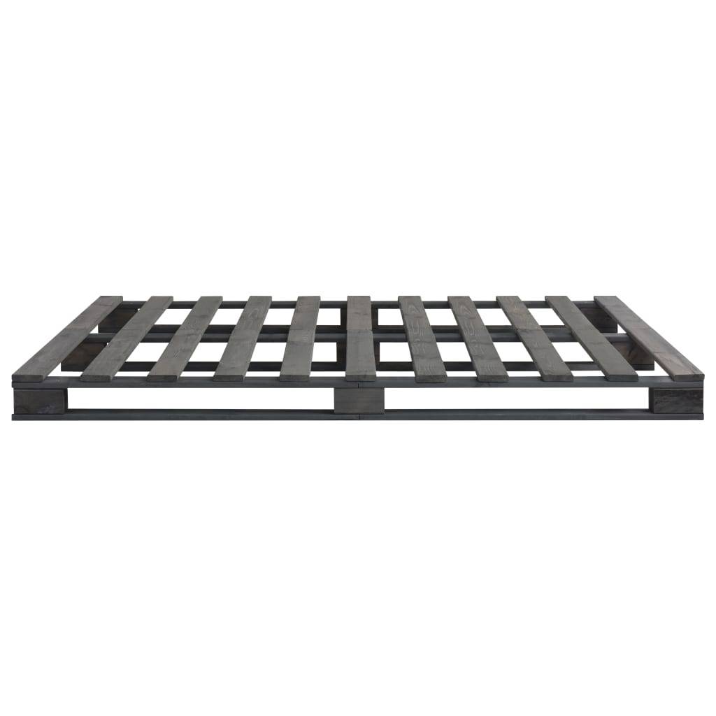 vidaXL Palettenbett Grau Massivholz Kiefer 180×200 cm