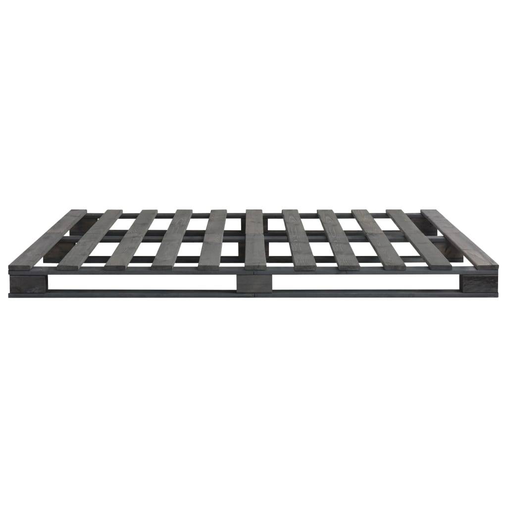 vidaXL Palettenbett Grau Massivholz Kiefer 200×200 cm