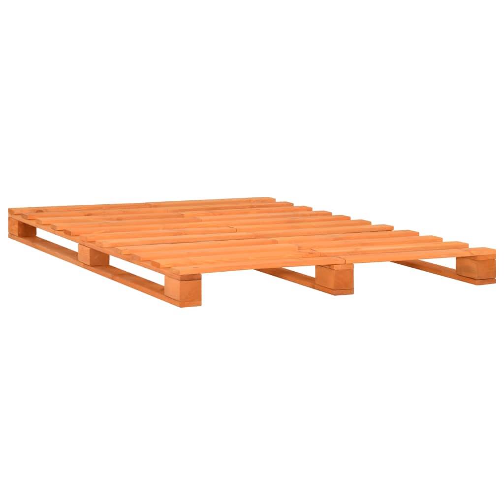 vidaXL Palettenbett Braun Massivholz Kiefer 200×200 cm