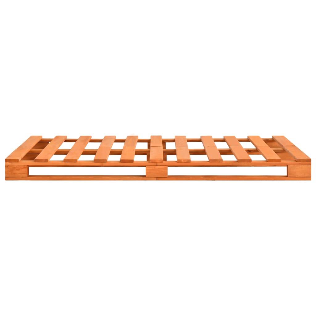 vidaXL Palettenbett Braun Massivholz Kiefer 200×200 cm