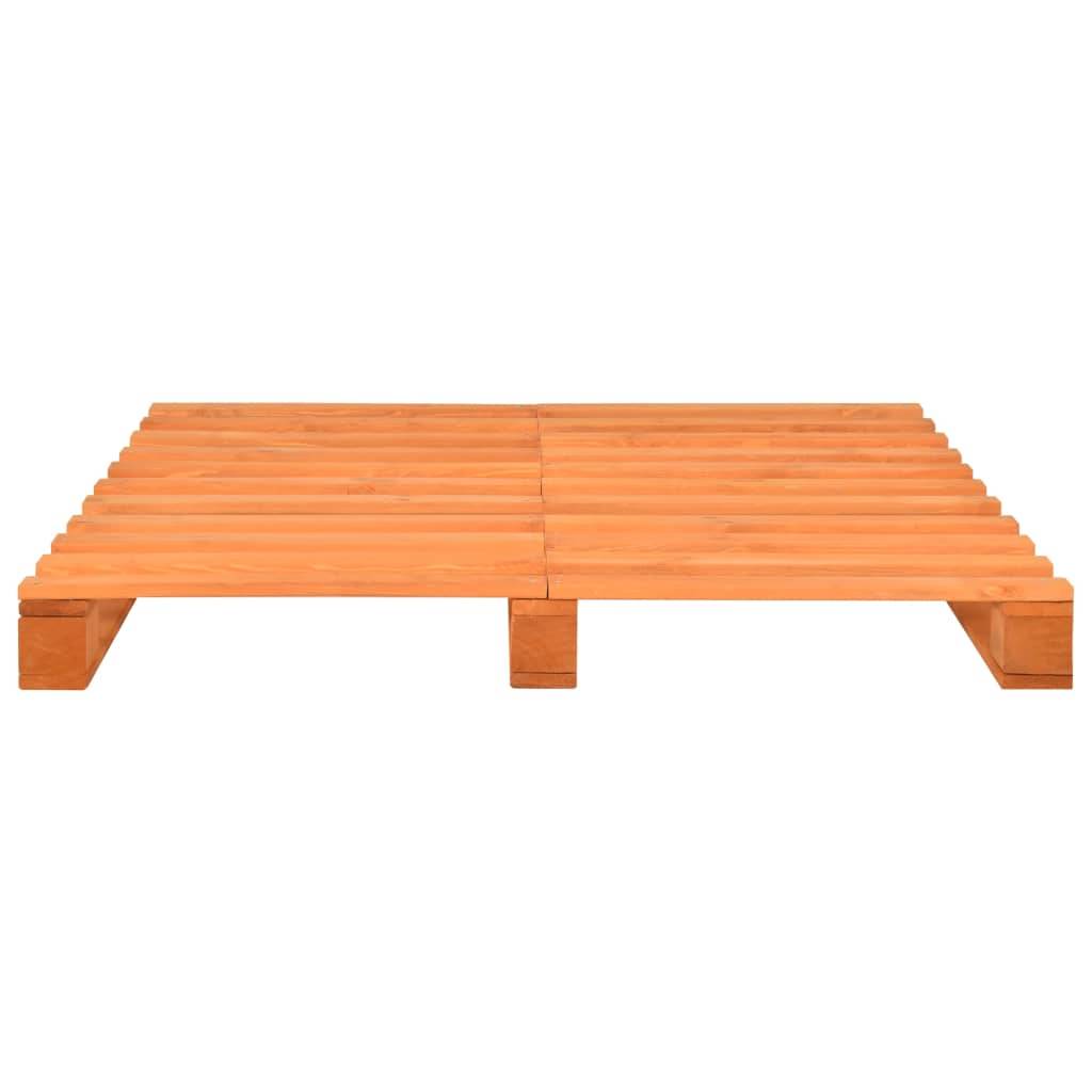 vidaXL Palettenbett Braun Massivholz Kiefer 200×200 cm