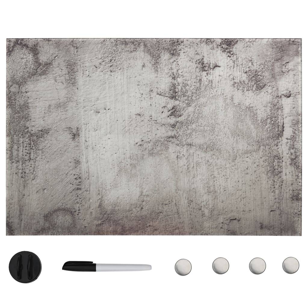 vidaXL Magnettafel Wandmontage Glas 50x30 cm