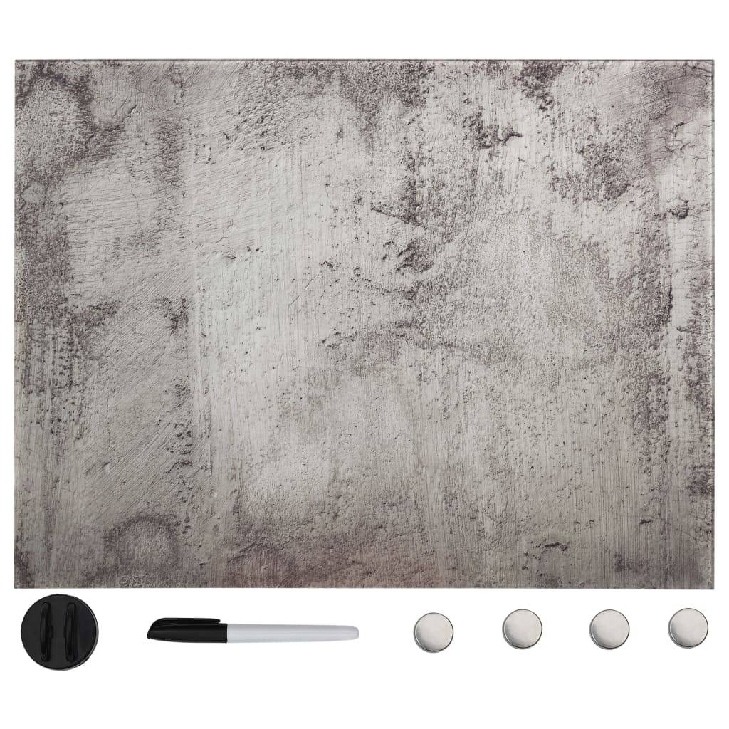 vidaXL Magnettafel Wandmontage Glas 80x60 cm