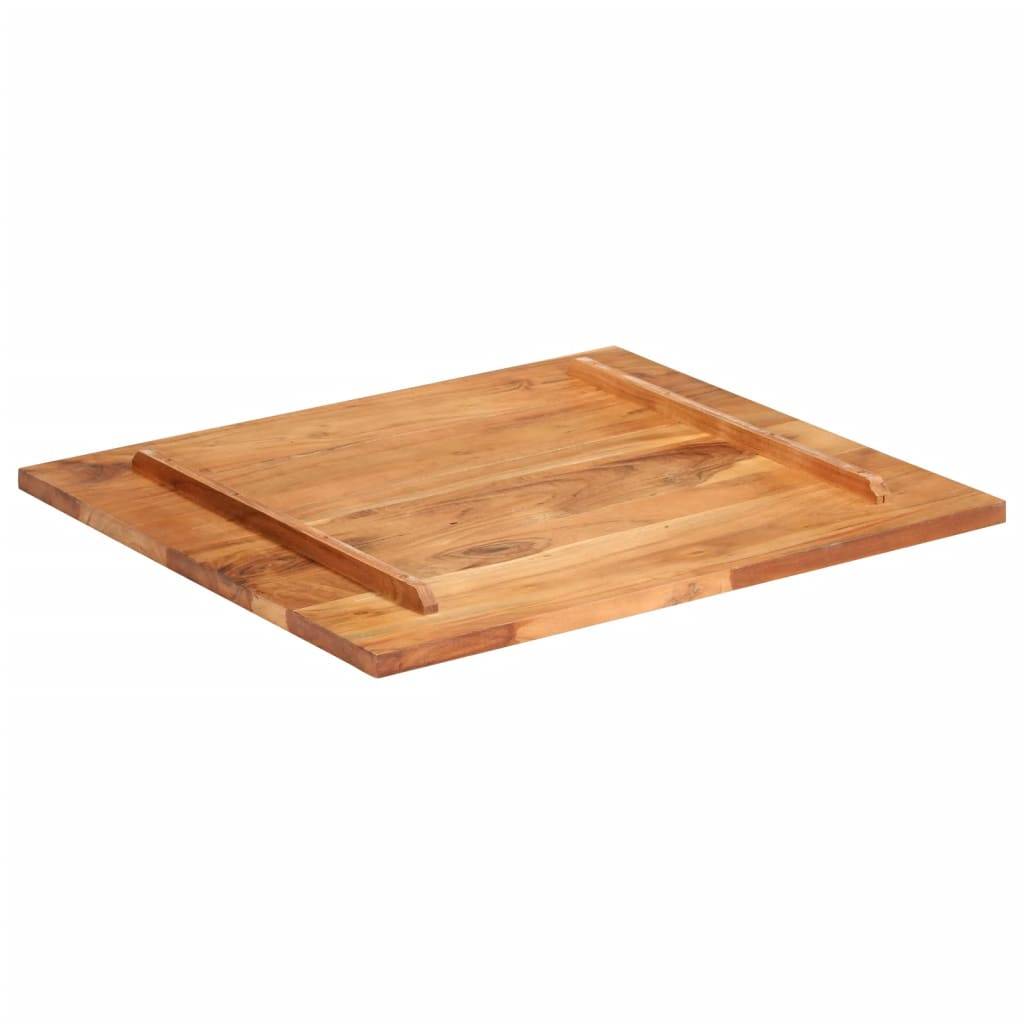 vidaXL Tischplatte Massivholz Palisander 25-27 mm 70×80 cm