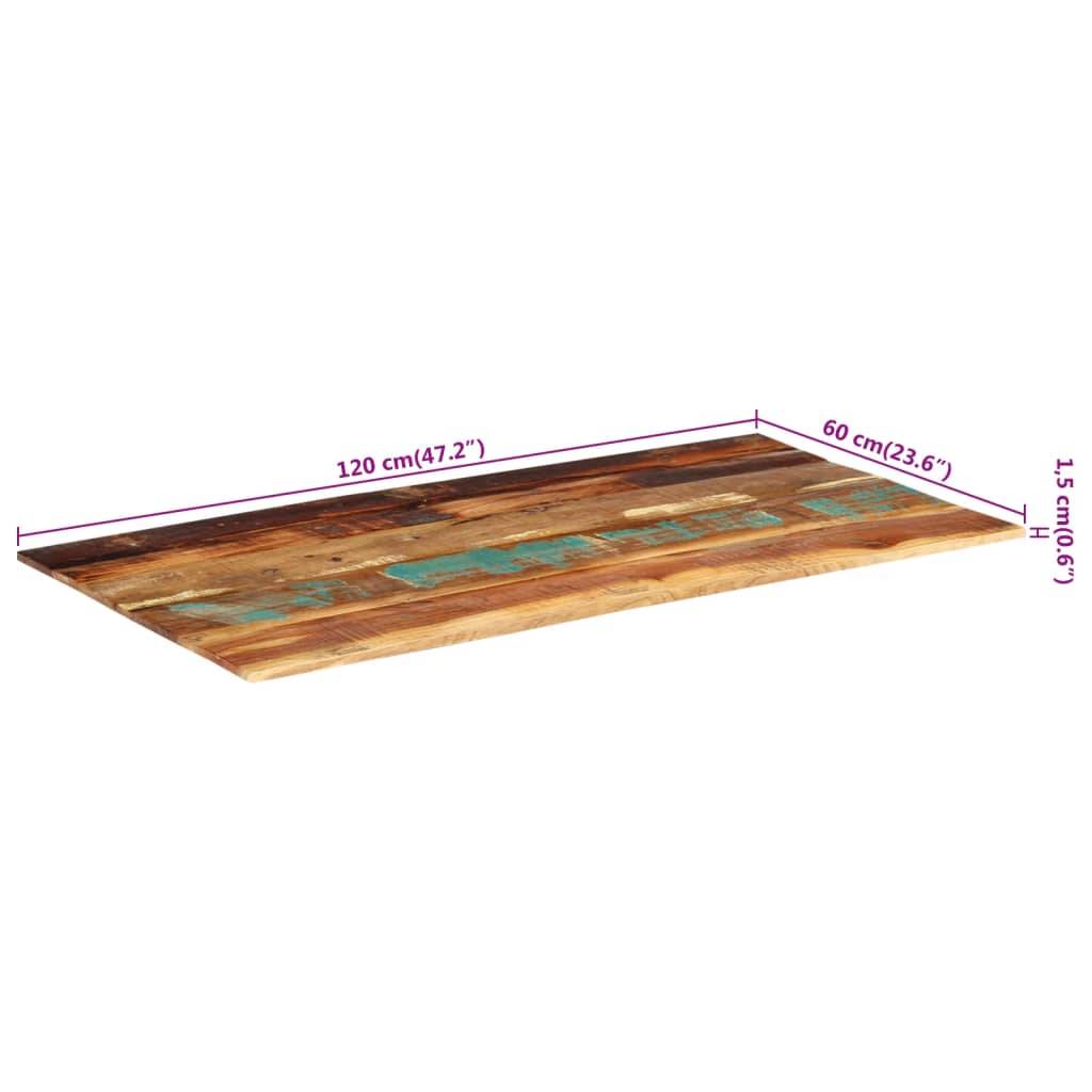 vidaXL Tischplatte Rechteckig 60x120 cm 15-16 mm Altholz Massiv