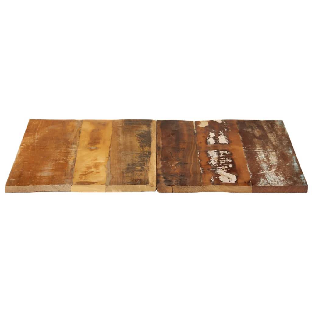 vidaXL Tischplatte Quadratisch 70x70 cm 15-16 mm Altholz Massiv