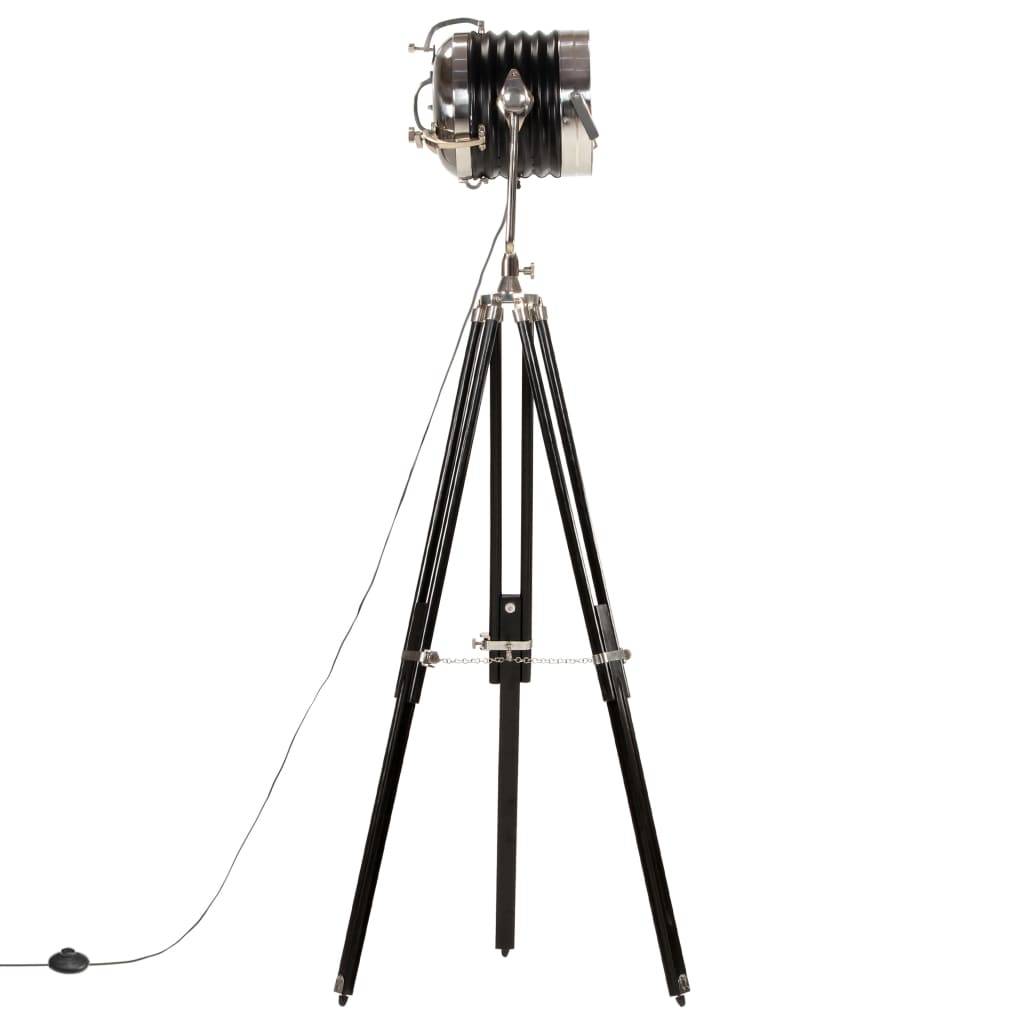 vidaXL Stativlampe Schwarz Mango Massivholz 171 cm