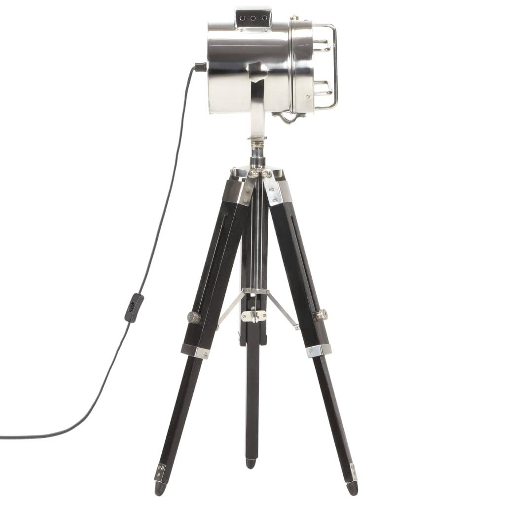 vidaXL Stativlampe Schwarz Mango Massivholz 69 cm