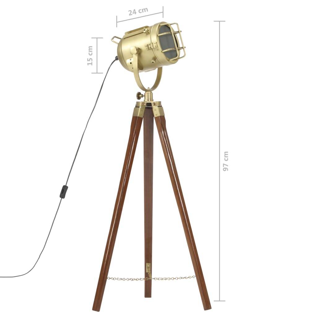 vidaXL Stehleuchte Dreibein Massivholz Mango 97 cm