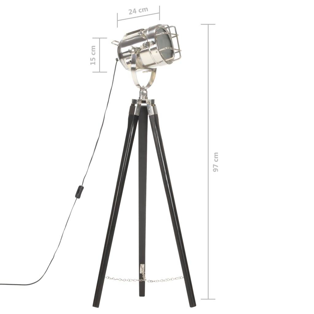 vidaXL Stativlampe Schwarz Mango Massivholz 97 cm