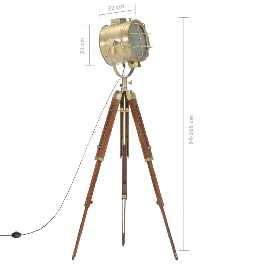 vidaXL Stehleuchte Dreibein Massivholz Mango 165 cm