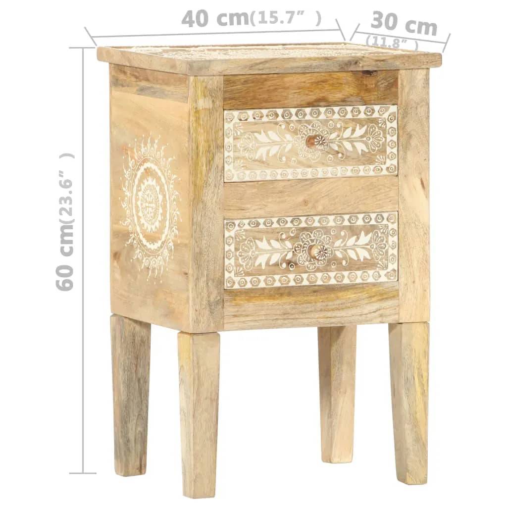 vidaXL Nachttisch Handbemalt 40×30×60 cm Mango Massivholz