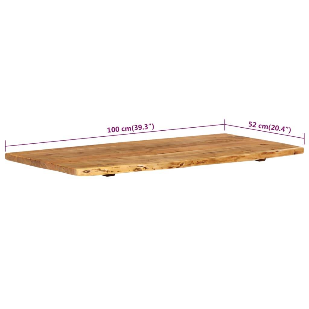 vidaXL Badezimmer-Waschtischplatte Massivholz Akazie 100x52x2,5 cm