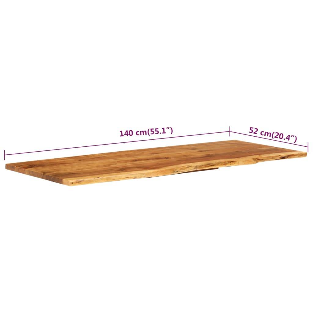 vidaXL Badezimmer-Waschtischplatte Massivholz Akazie 140x52x2,5 cm