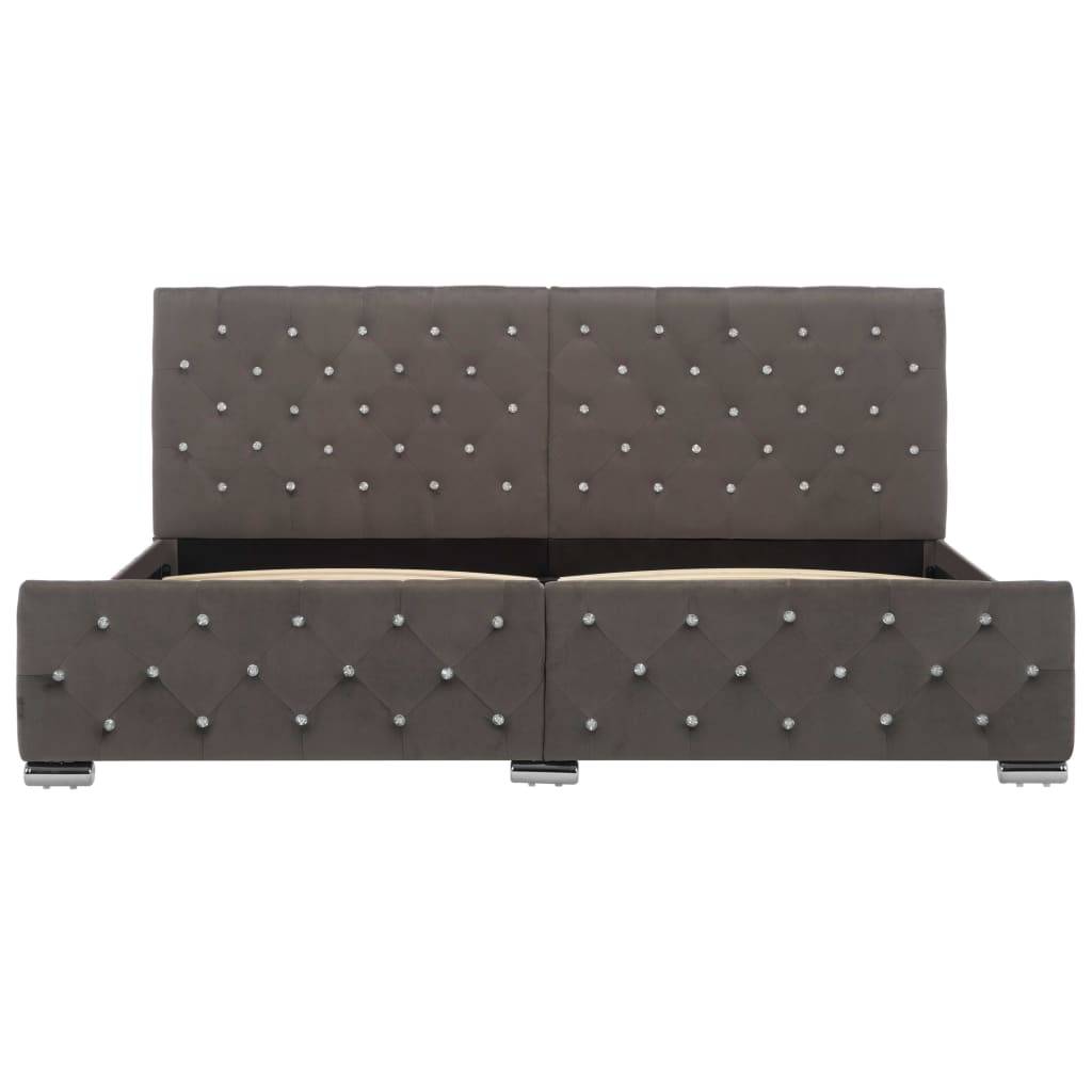vidaXL Bettgestell Grau Samt 180x200 cm