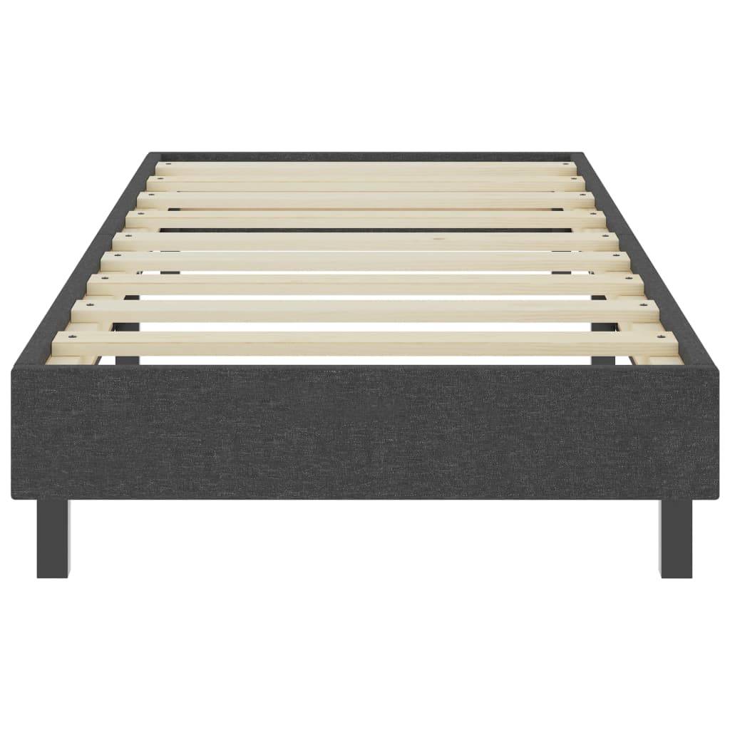 vidaXL Boxspring-Bettgestell Grau Stoff 100x200 cm