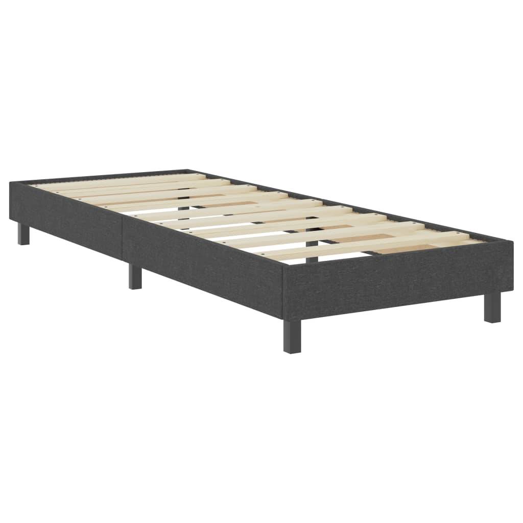 vidaXL Boxspring-Bettgestell Grau Stoff 100x200 cm