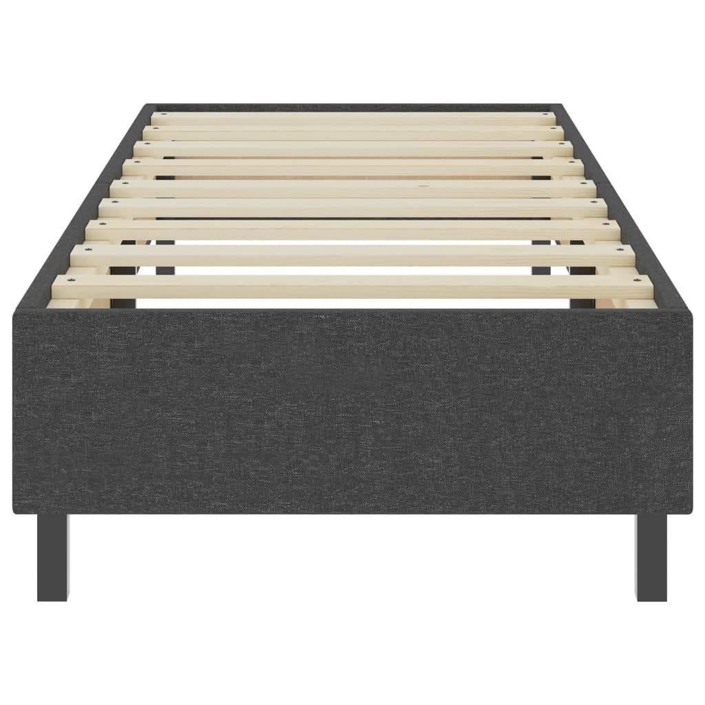 vidaXL Boxspring-Bettgestell Grau Stoff 100x200 cm