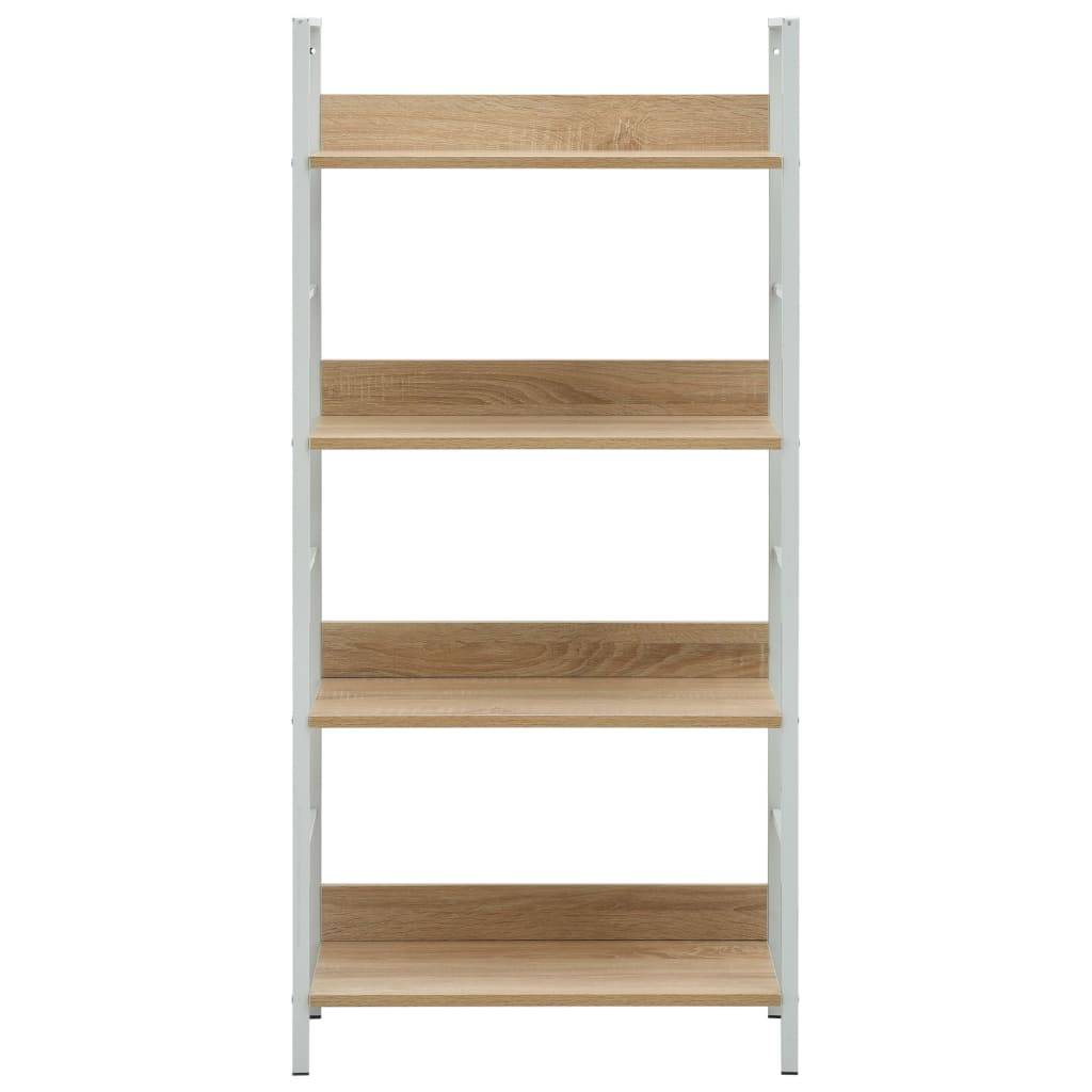 vidaXL Bücherregal 4 Regalböden Eiche 60×27,6×124,5 cm Holzwerkstoff