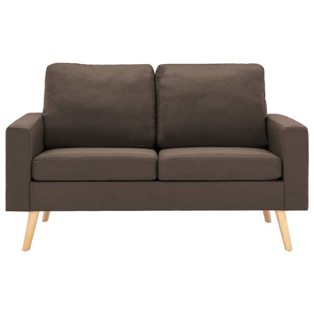 vidaXL 2-Sitzer-Sofa Braun Stoff