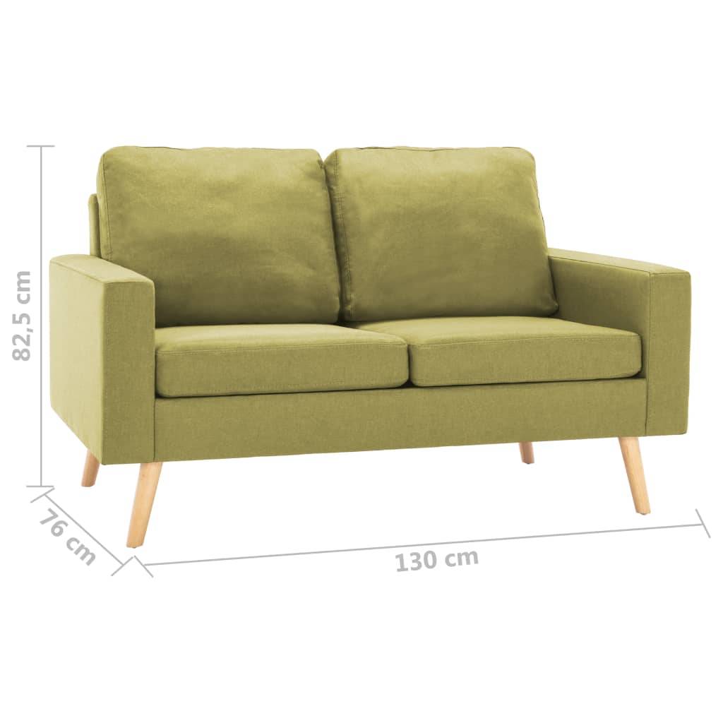 vidaXL 2-Sitzer-Sofa Grün Stoff