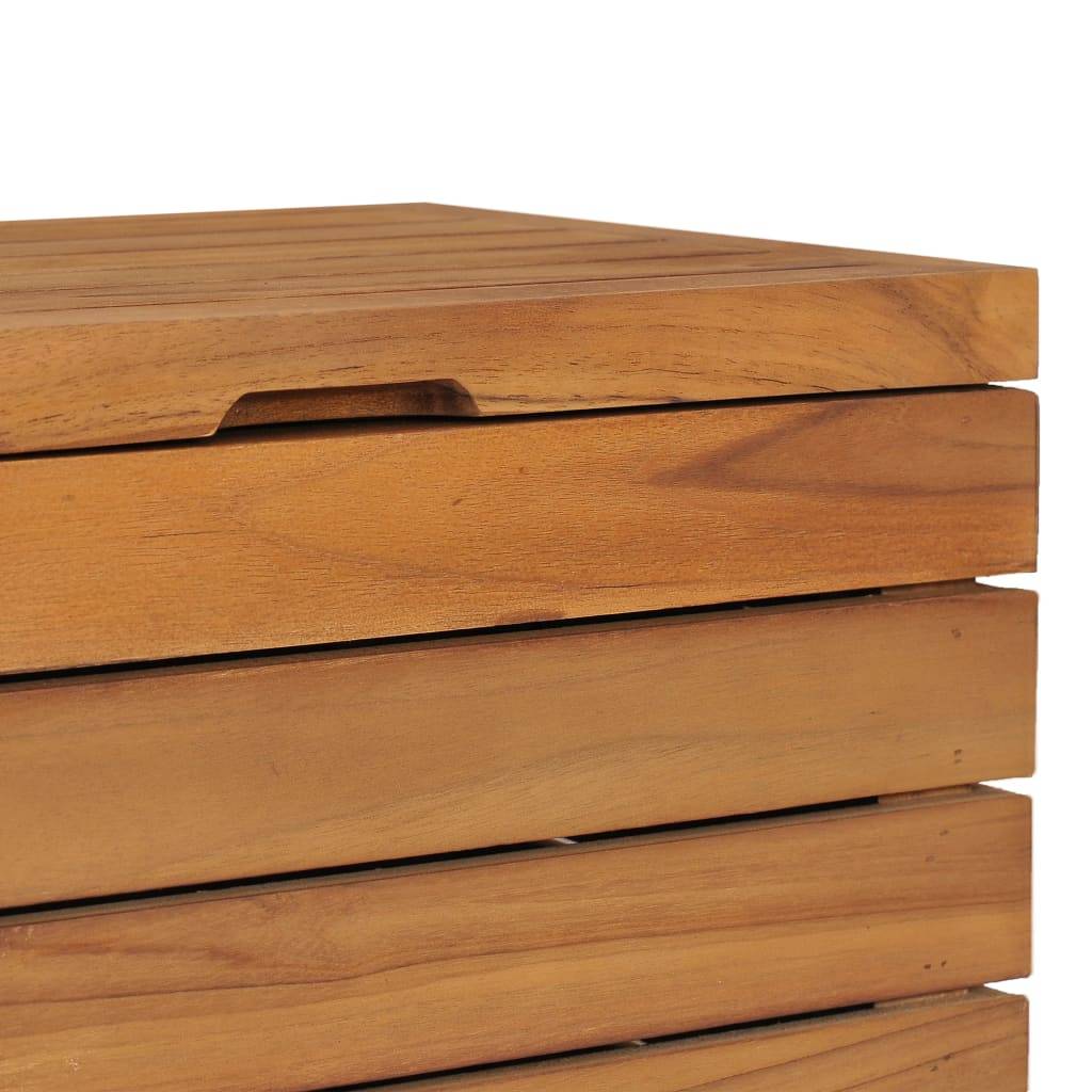 vidaXL Wäschekorb 40×30×45 cm Teak Massivholz