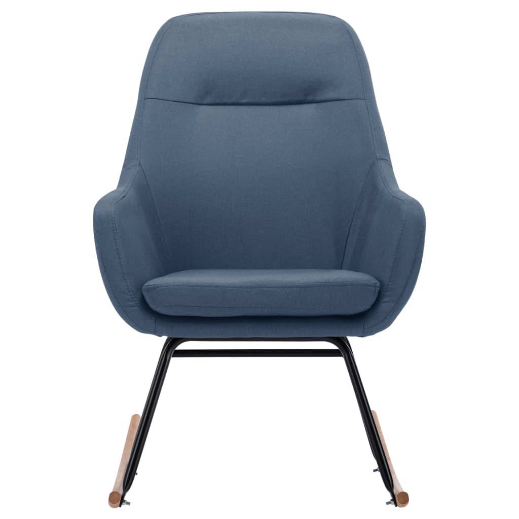 vidaXL Schaukelstuhl Blau Stoff