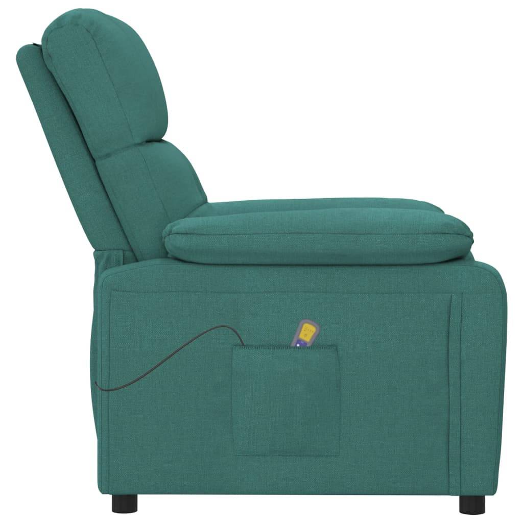 vidaXL Massagesessel Dunkelgrün Stoff