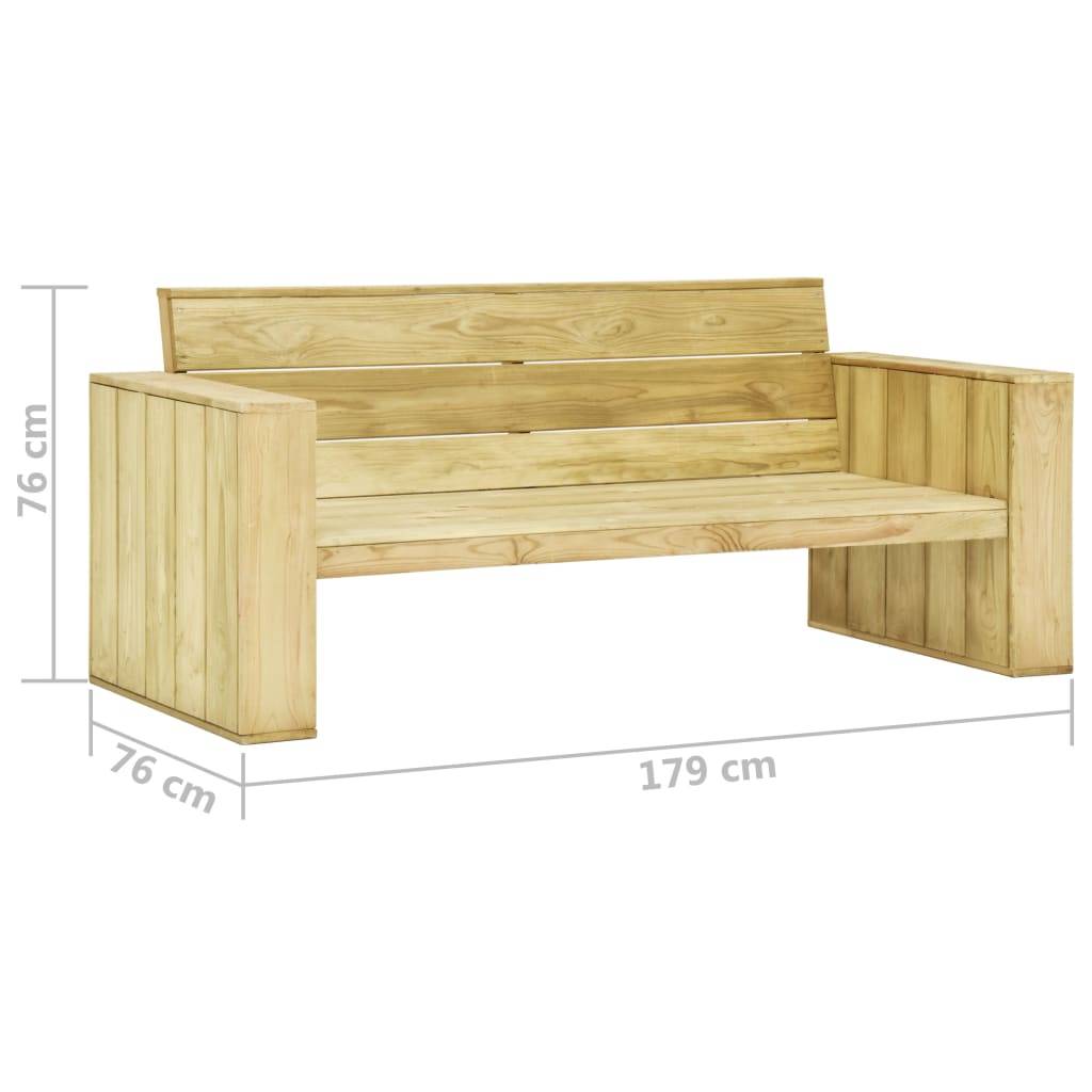 vidaXL 2-tlg. Garten-Lounge-Set mit Kissen Kiefernholz Imprägniert