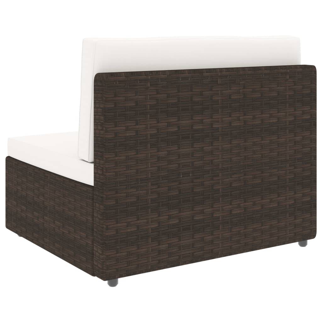vidaXL 4-tlg. Garten-Lounge-Set Poly Rattan Braun