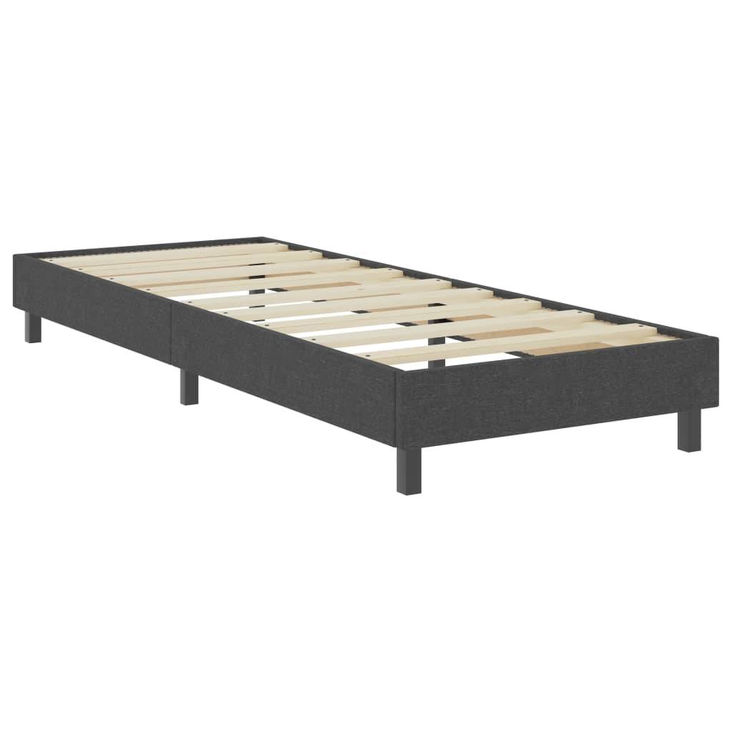 vidaXL Boxspringbett Dunkelgrau Stoff 100x200 cm