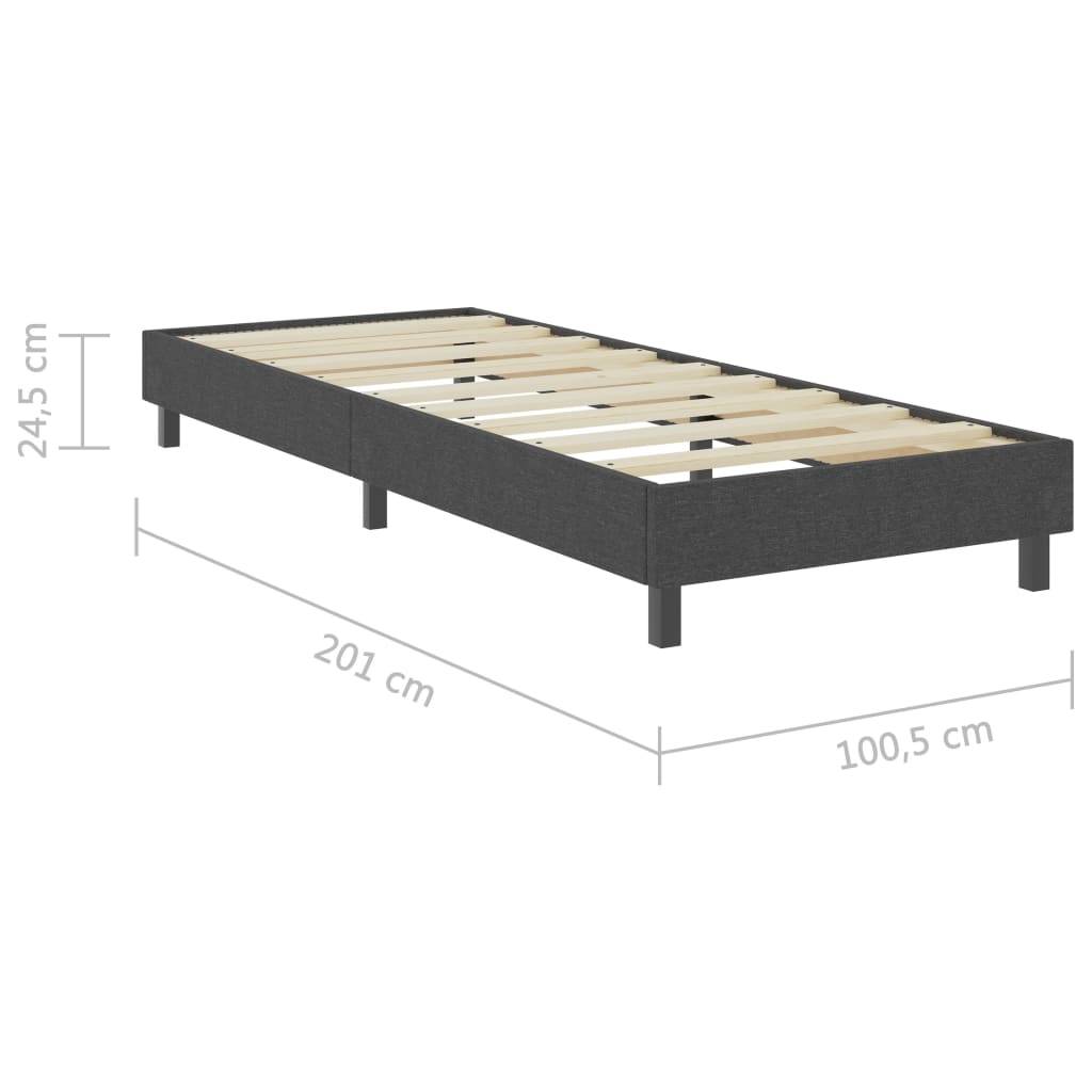 vidaXL Boxspringbett Dunkelgrau Stoff 100x200 cm
